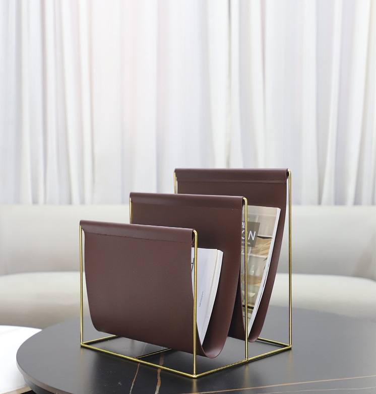 PU Laether Magazine Rack