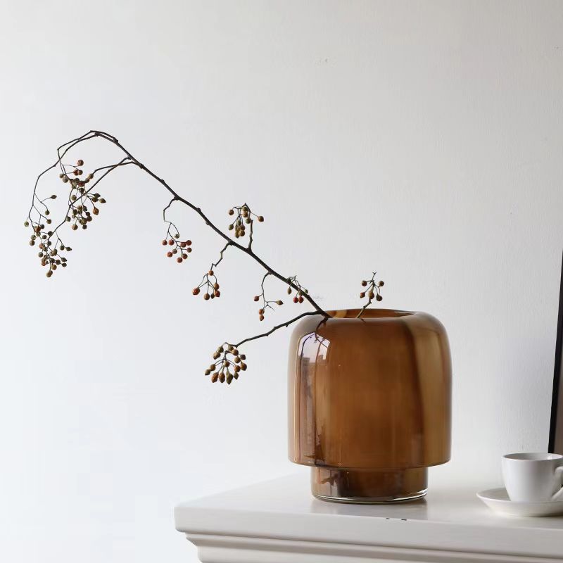 Tea Brown Glass Vase