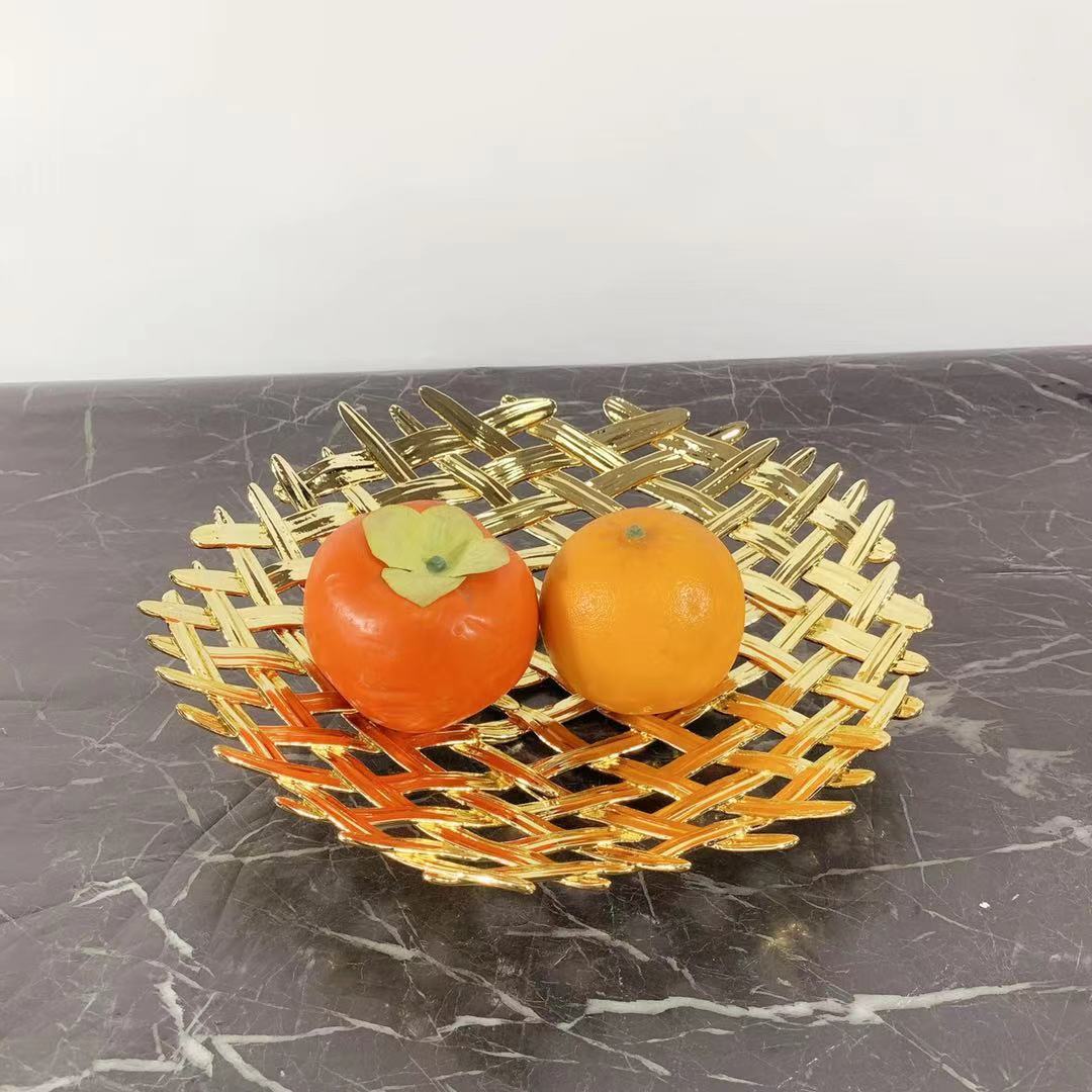 Metal Gold Fruit Tray