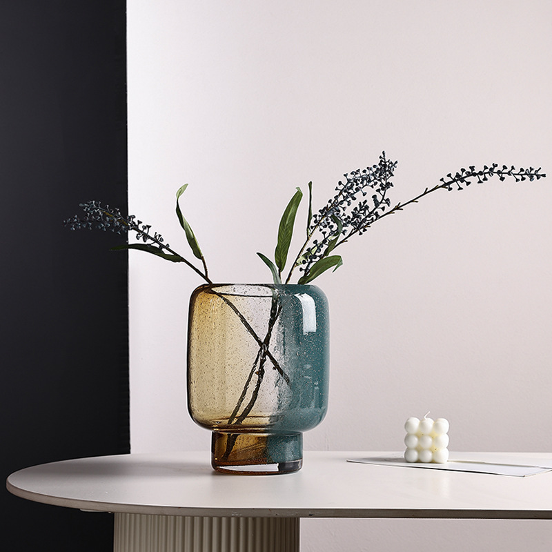 Gradient Color Glass Vase