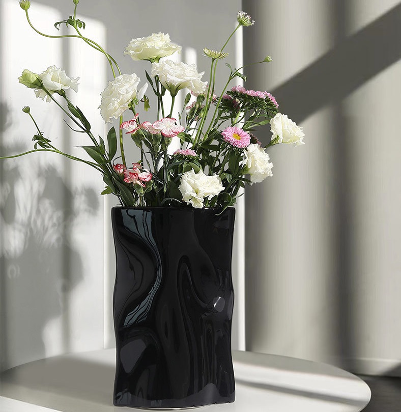 Creative Pleated Ceramic Vase