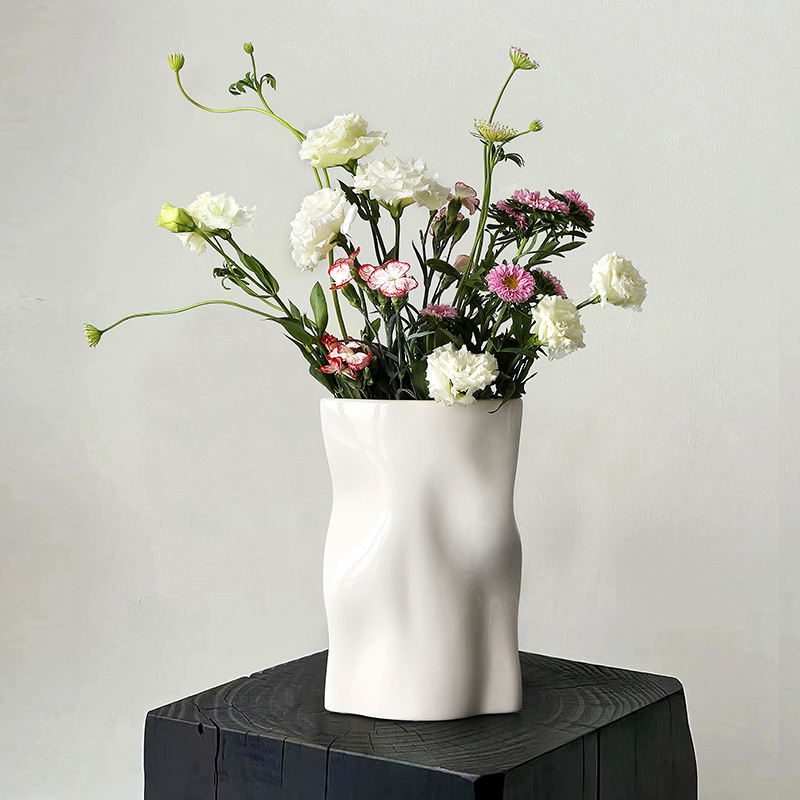 Creative Pleated Ceramic Vase