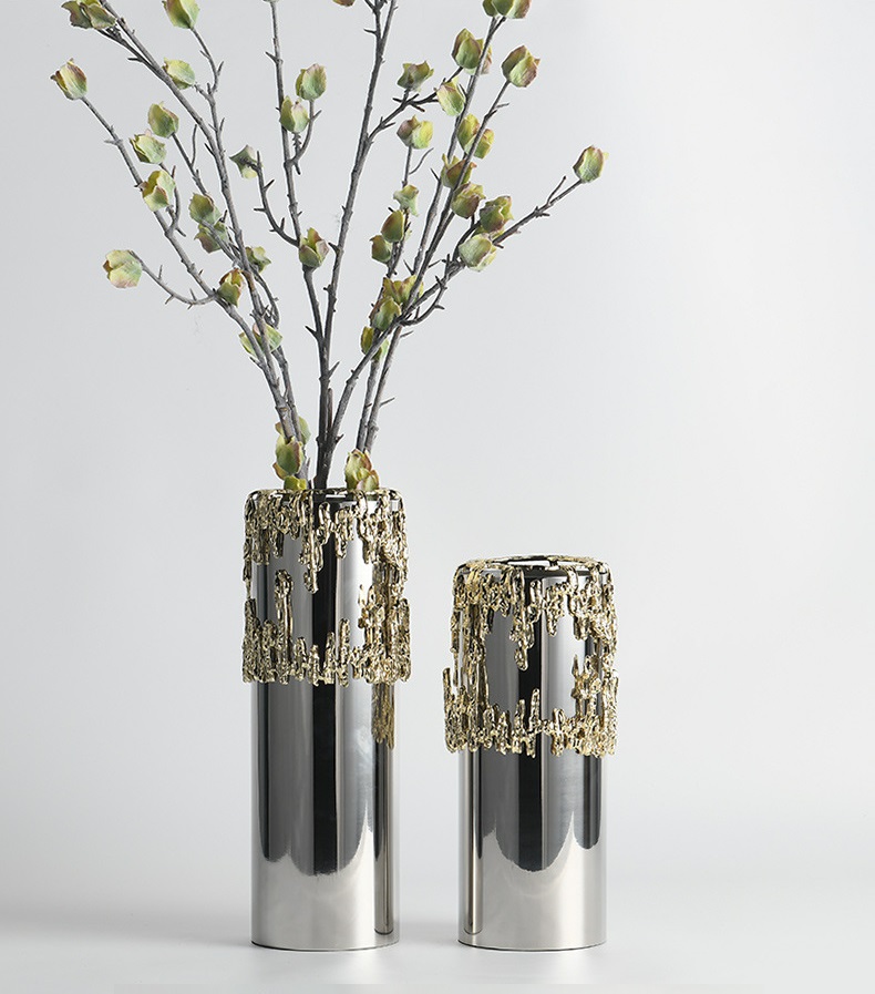 Stainless Mirror Art Vase