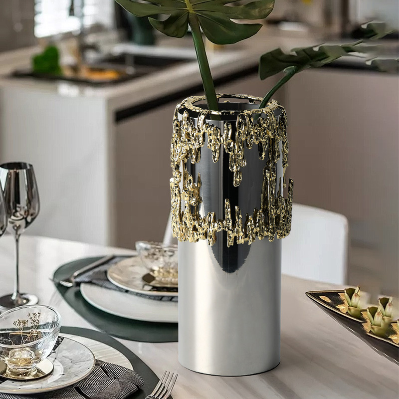 Stainless Mirror Art Vase