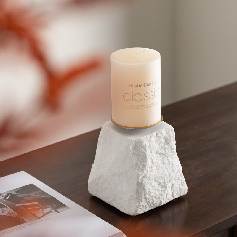 Stone Shape Candle Holder