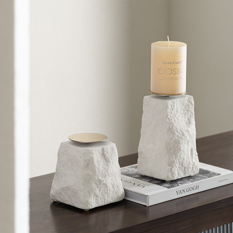 Stone Shape Candle Holder