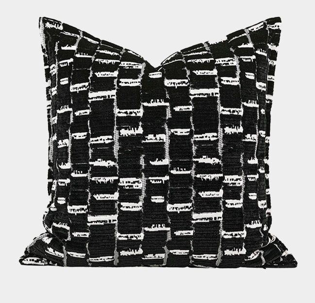 B&W Velvet Cushion