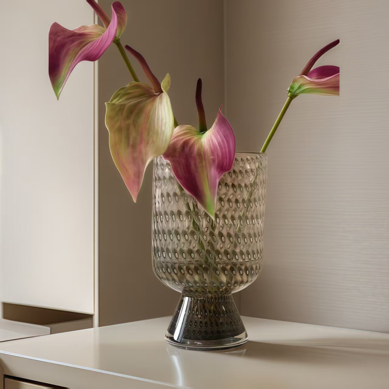 French Retro HandMade Glass Vase