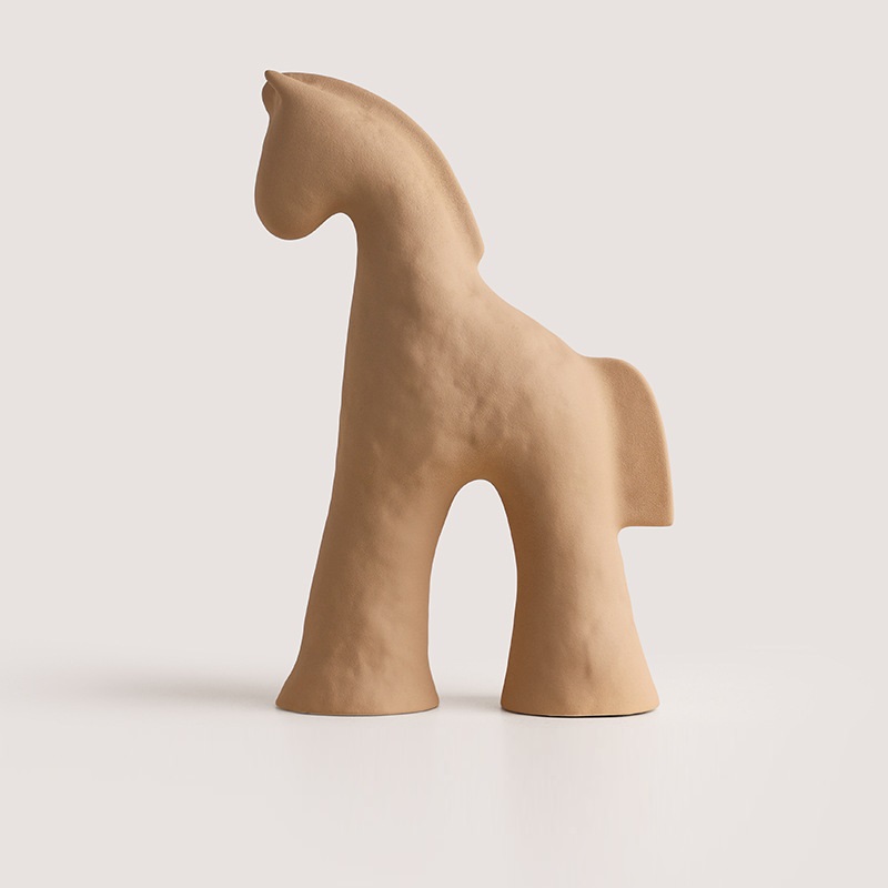 Wabi Sabi Style Ceramic Horse
