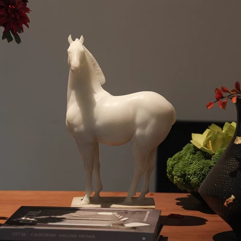 Vintage Style White Horse