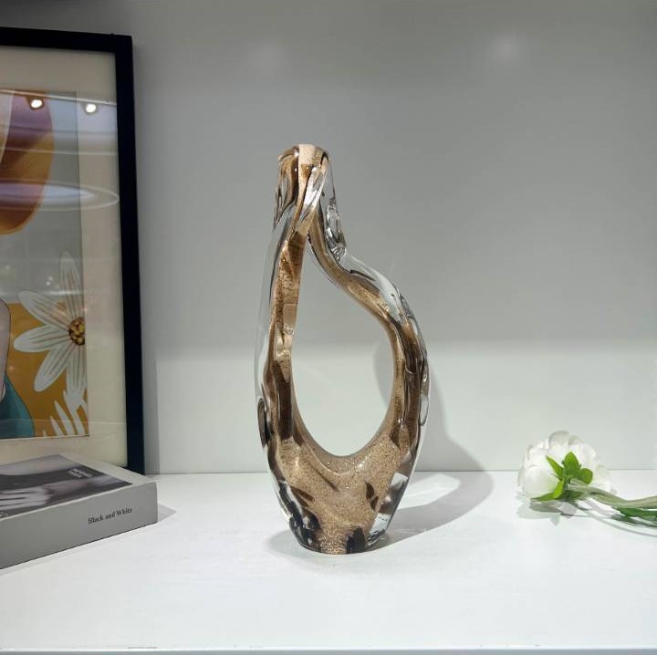 Amber Fluid Glass Art