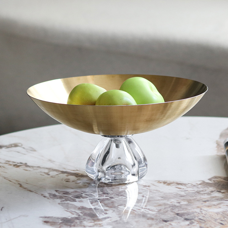 Glass & Gold Fruit Tray