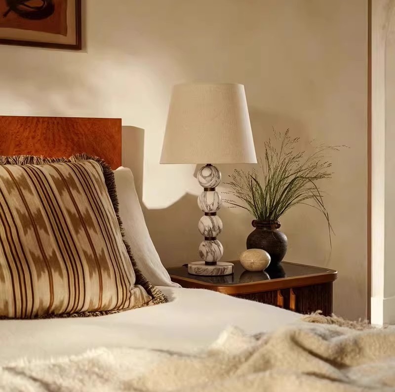 White Ball Marble Table Lamp
