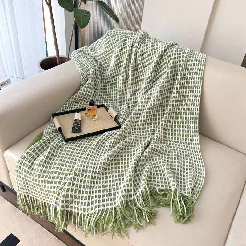 Tassel Waffle Blanket