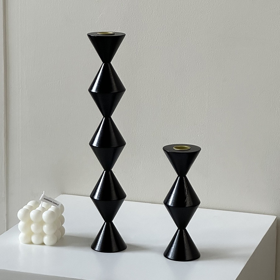 Noir Totem Candle Stands